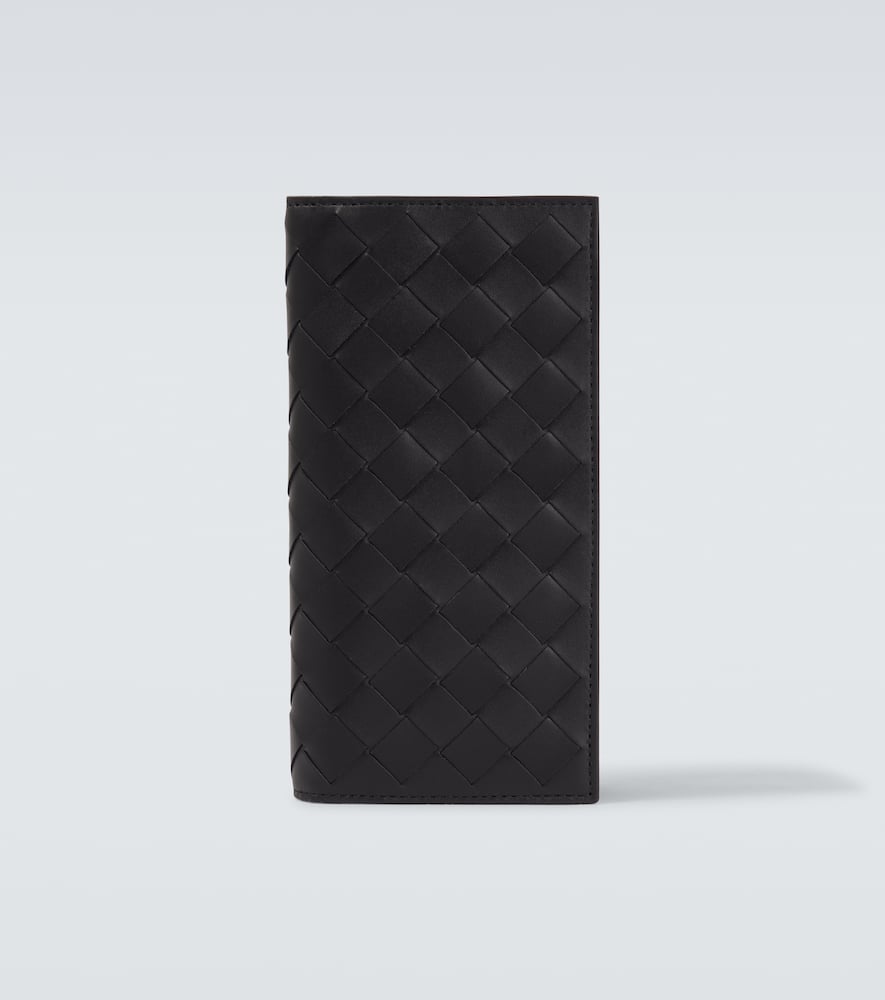 

Кожаный кошелёк Intrecciato Bottega Veneta, Black-Silver