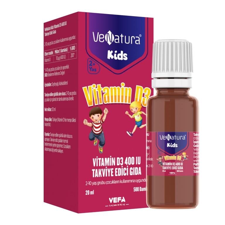 

Venatura Kids Витамин D3 400 МЕ 20 мл 500 капель