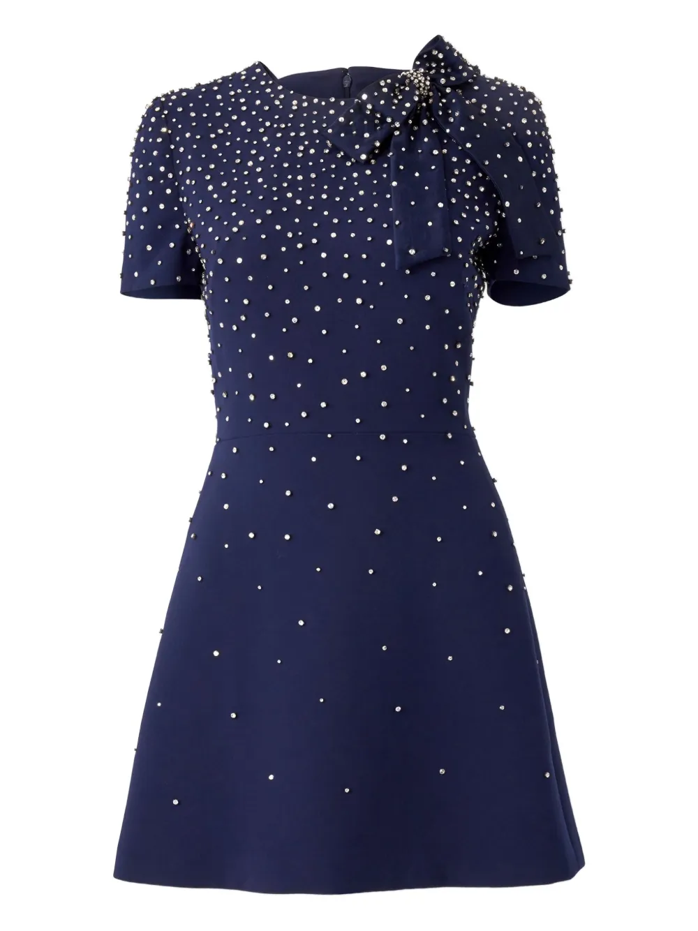 

Платье мини с кристаллами Carolina Herrera, синий