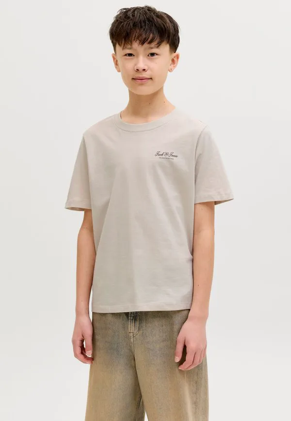 Детская базовая футболка Jack & Jones Junior, Moonbeam — фото 2