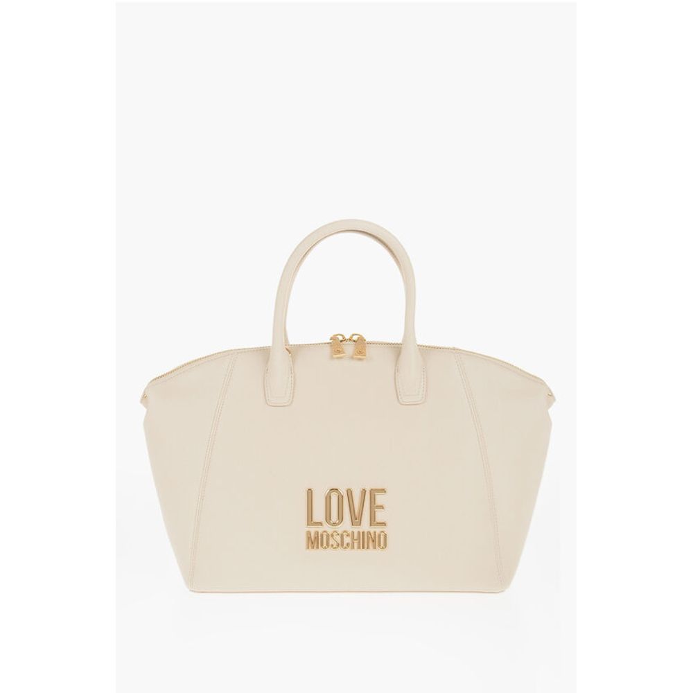 

Сумка-тоут LOVE из искусственной кожи с золотым логотипом Moschino, Beige
