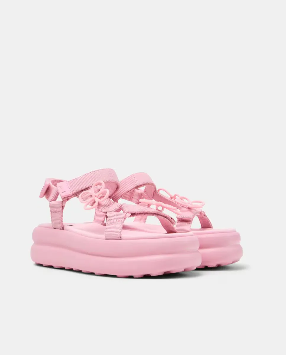 Женские босоножки на платформе Pelotas Flota Up Twins Camper, розовый — фото 2