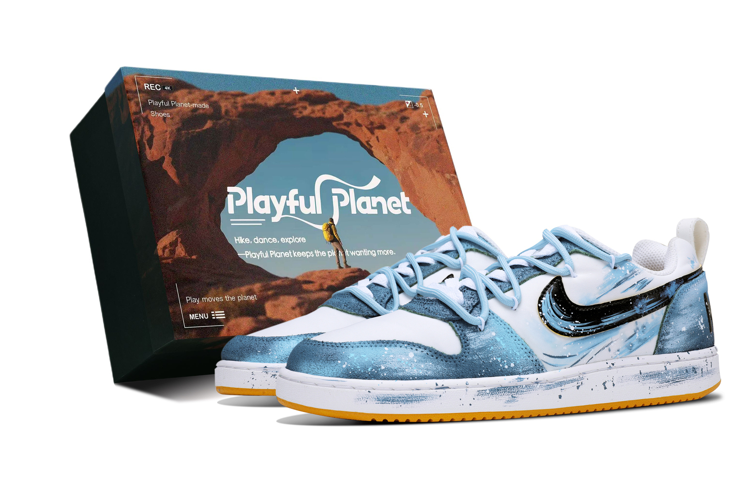 

Nike Court Borough устойчивые к истиранию лоу-топ скейтборд кроссовки мужские Sky Blue