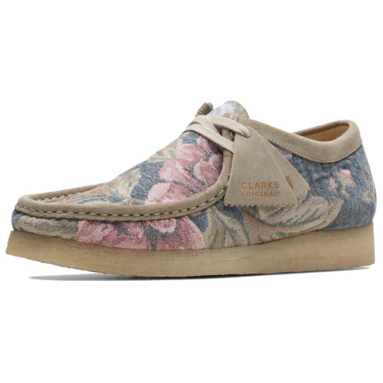 Clarks Ориджиналс Уоллаби Кэжуал Обувь Мужские Серые Розовые, цвет Gray Pink — фото 2
