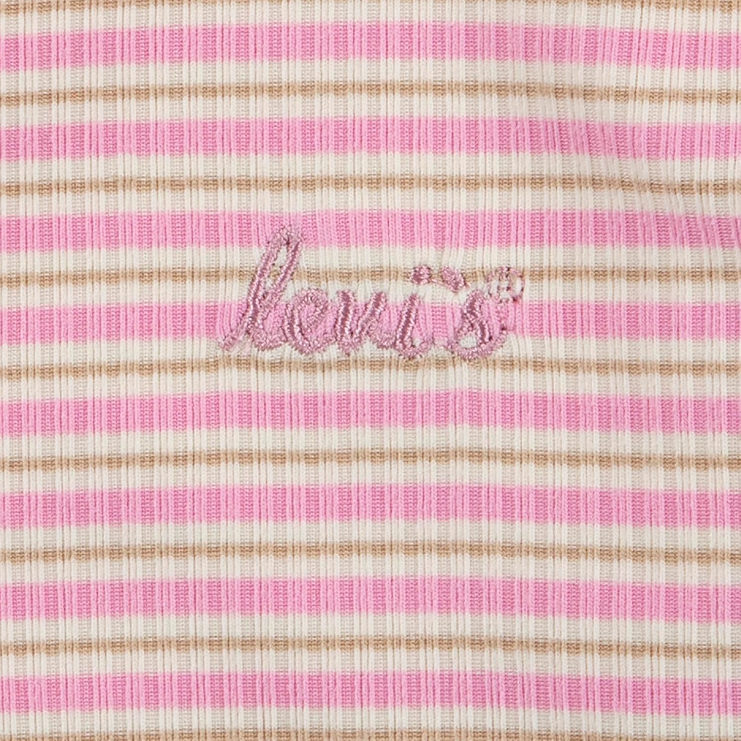 Футболка Levi's для девочек с длинным рукавом и рубчатой вязкой, Begonia Pink — фото 3