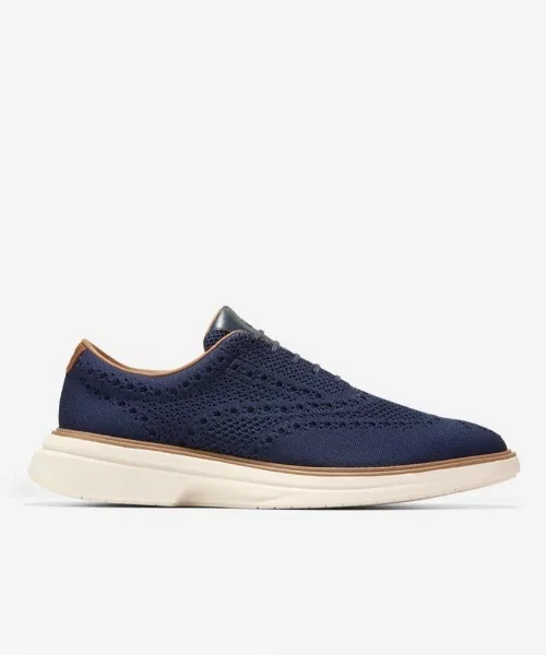 Мужские туфли COLE HAAN OriginalGrand CitySpectator Stitchlite Wing Oxford тёмно-синие — фото 2