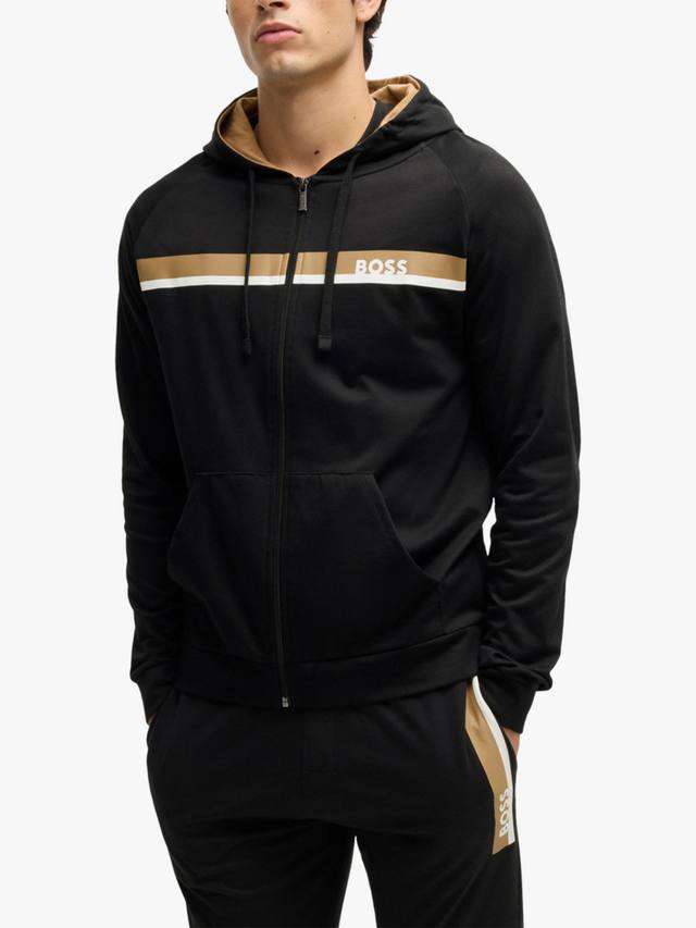 

Толстовка с хлопковым логотипом HUGO BOSS, черный/разноцветный