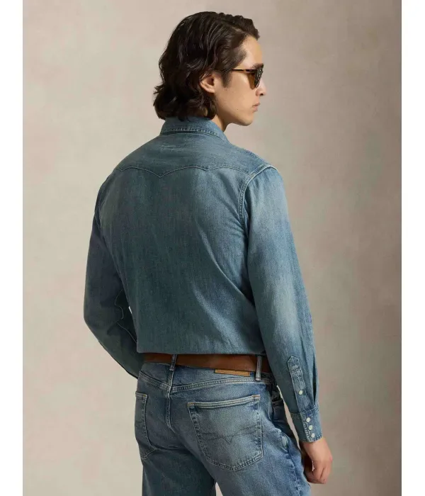Рубашка regular fit Polo Ralph Lauren, небесно-голубой — фото 3