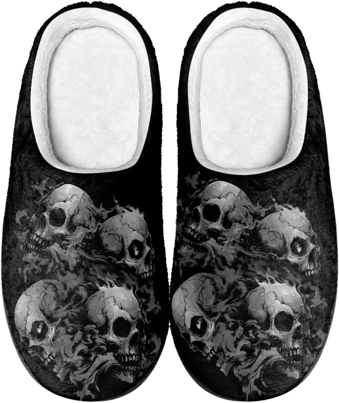 

Милые мультяшные фланелевые тапочки Howilath унисекс, теплые и дышащие хлопковые тапочки с противоскользящей подошвой, черный