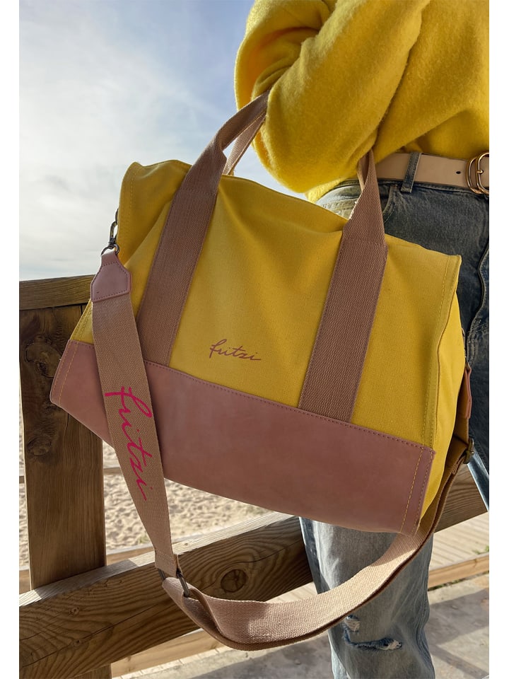 

Fritzi aus Preußen Сумка-шоппер бежево-желтого цвета - (Ш)40 x (В)29,5 x (Г)14 см