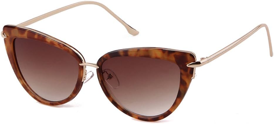 

Модные солнцезащитные очки «кошачий глаз» с металлическим покрытием, роскошные солнцезащитные очки с градиентными линзами, женские очки с HD-линзами и защитой от УФ-излучения UV400 для лета TKKTLLT, C2