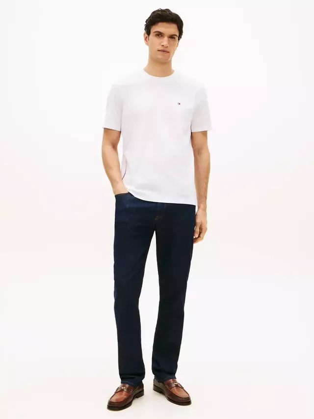 Хлопковая футболка стандартного кроя с логотипом Global Stripe Tommy Hilfiger, White — фото 2