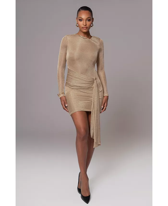 

Женское платье Georgia Drape JLUXLABEL, золотой