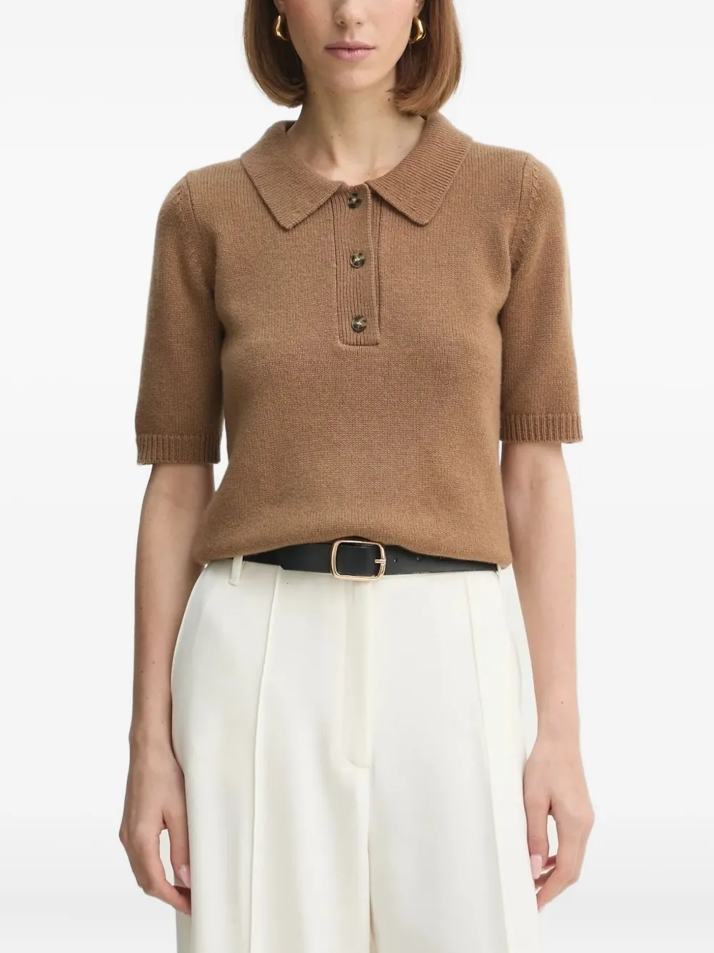 

Джемпер Short-sleeve polo top HERSKIND, коричневый