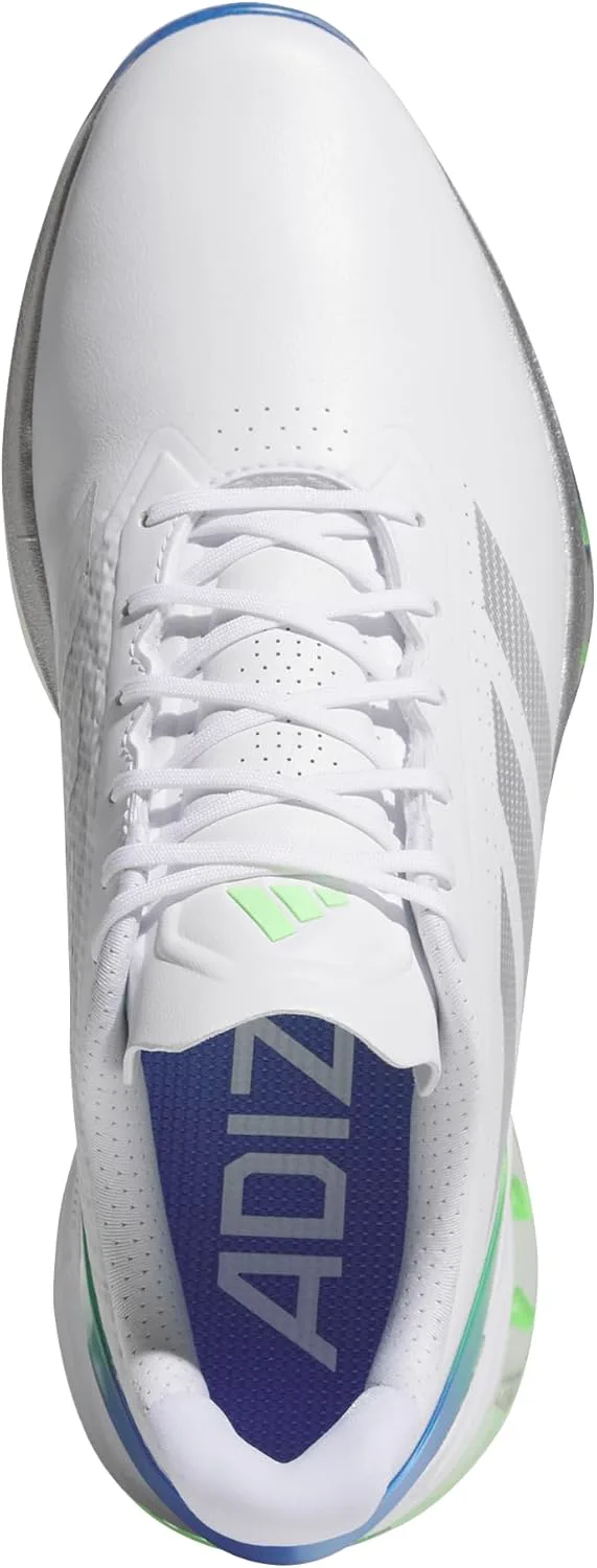 Мужские гольф-кроссовки Adidas Adizero ZG без шипов, белый/металлик — фото 3