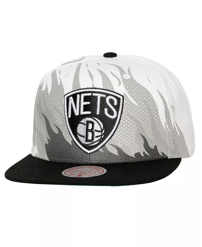 

Мужская белая кепка Brooklyn Nets Hot Fire Snapback Mitchell & Ness, белый