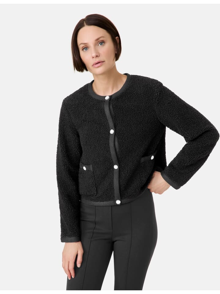 

Джинсовая куртка TAIFUN Jacke Jeans + Gewebe, черный