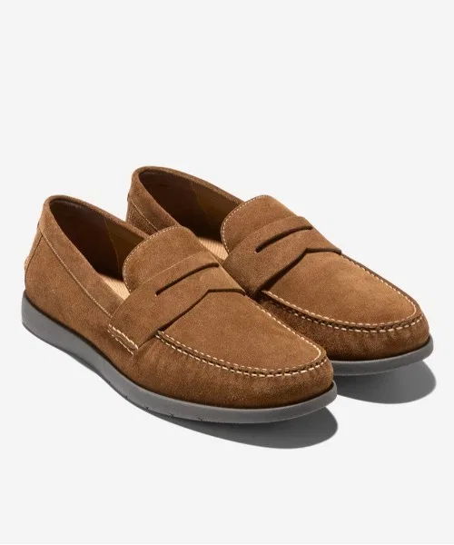 Мужские коричневые лоферы из кожи Cole Haan — фото 4
