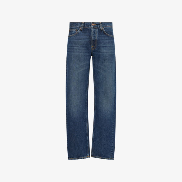 

Радиусные джинсы Rufus с прямыми штанинами Nudie Jeans, голубой