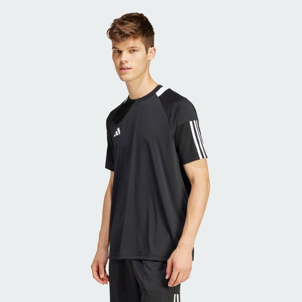 

Футболка Adidas Sereno AEROREADY Three Stripes Short Sleeve T-Shirt, цвет Black White