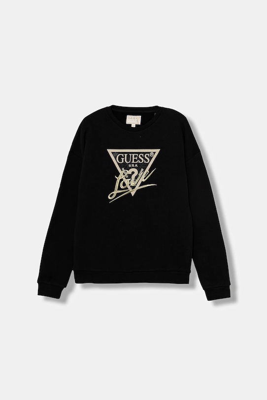 

Детская хлопковая толстовка Guess, черный