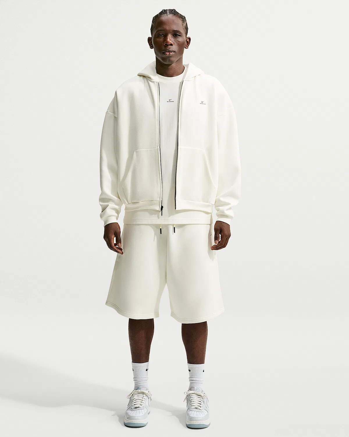 Мужская баскетбольная кофта Nike Standard Issue Therma-FIT на молнии, Sail/Black — фото 4