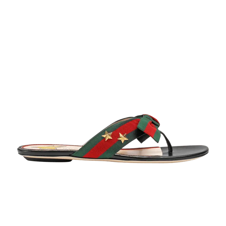 Кроссовки Gucci Wmns Web Bow Accent G-Thong Sandal 'Black', черный
