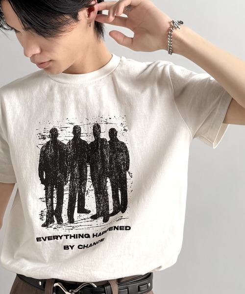 

Футболка с вышитым графическим рисунком, короткий рукав, 100% хлопок, Haruto x Classical Origin, кремовый