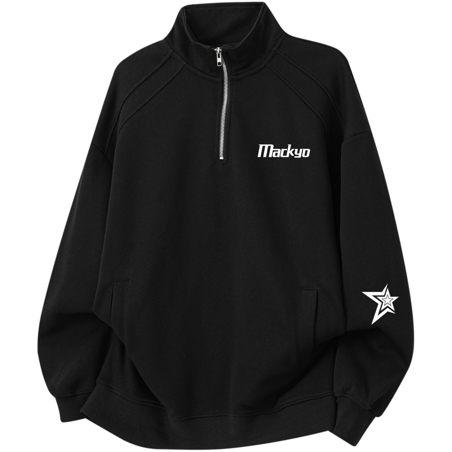 

Свитшот Unisex Stand Collar Moderate Mackyo, черный [fleece-lined]