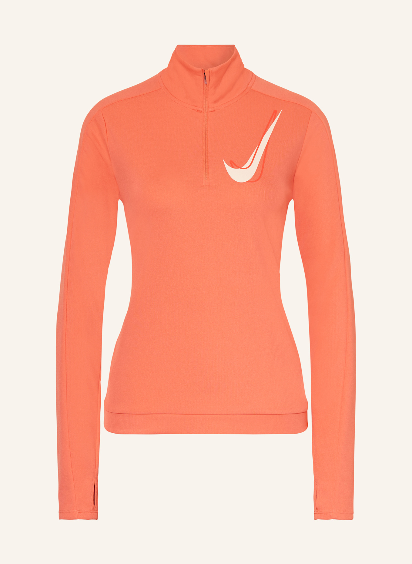 

Футболка для бега с надписью «свуш» Nike, оранжевый
