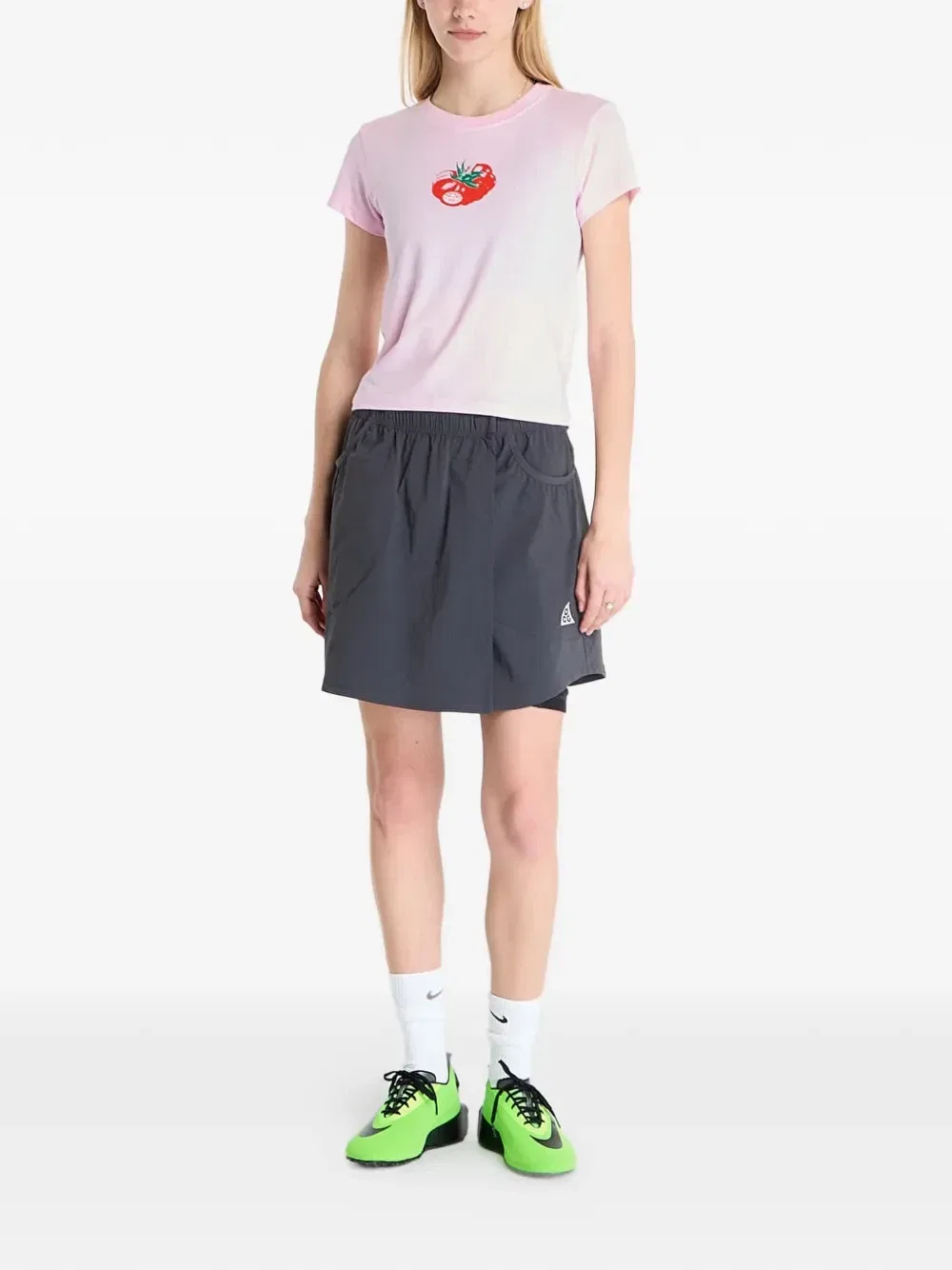 Футболка Nike Chill Knit укороченный крой, розовый — фото 2