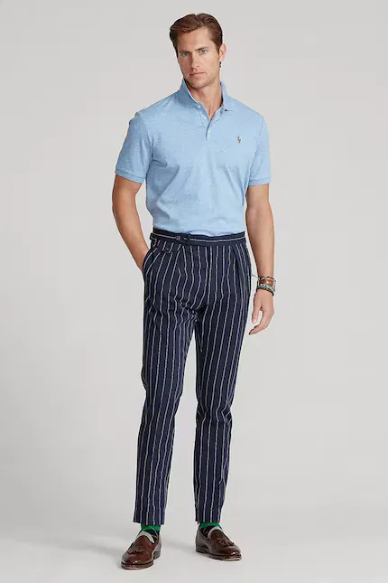 Поло slim fit Polo Ralph Lauren, синий — фото 3
