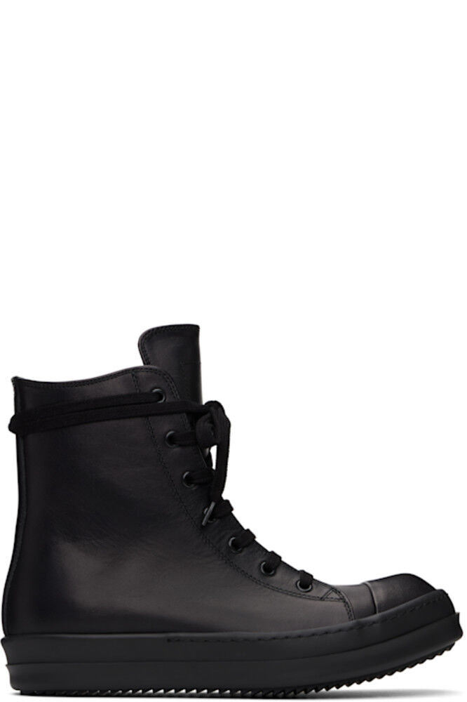 

Черные кожаные кроссовки Hollywood Rick Owens