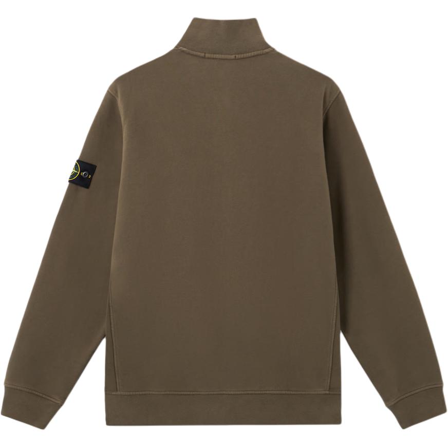 Свитшот с логотипом-нашивкой STONE ISLAND, army зеленый — фото 3