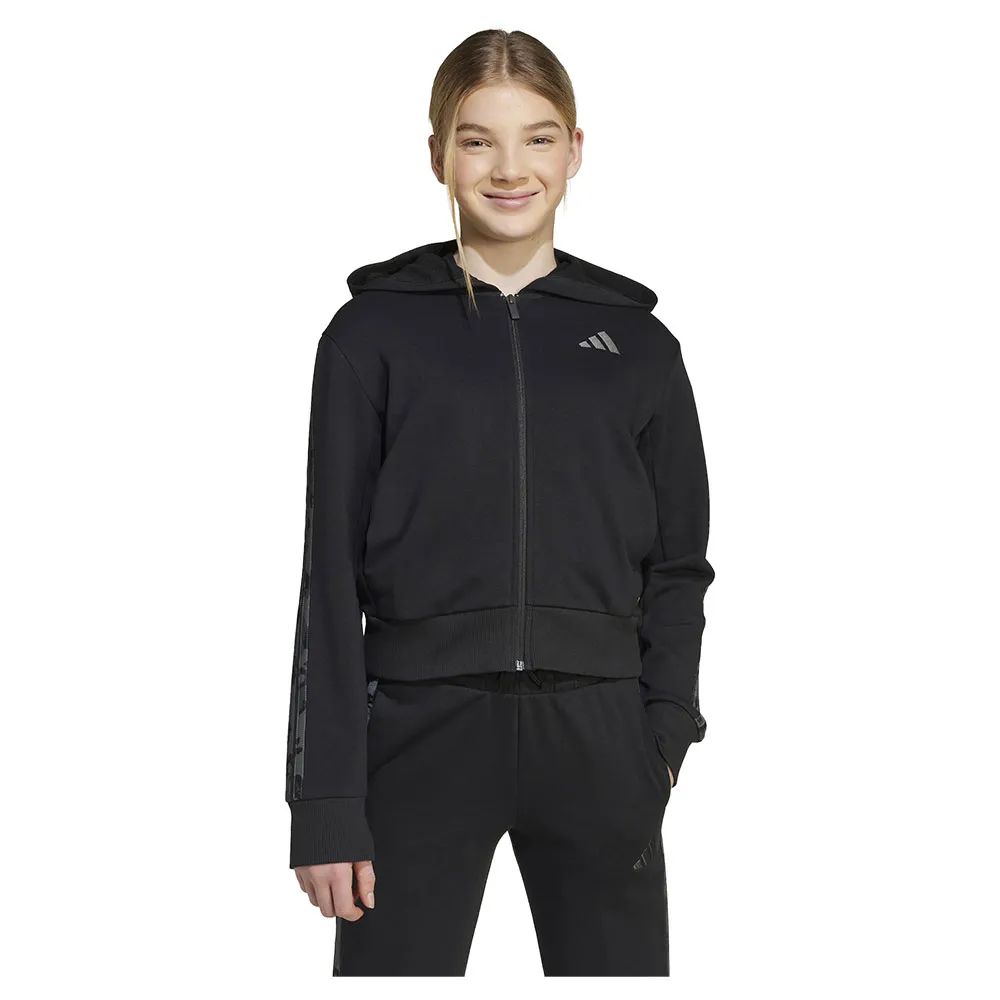

Толстовка adidas 3 Stripes Animal French Terry full zip, черный
