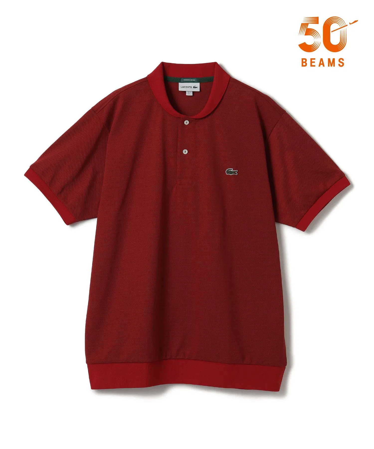 Поло Lacoste Мужское с воротником-шалью, однотонное с логотипом one point, цвет черный
