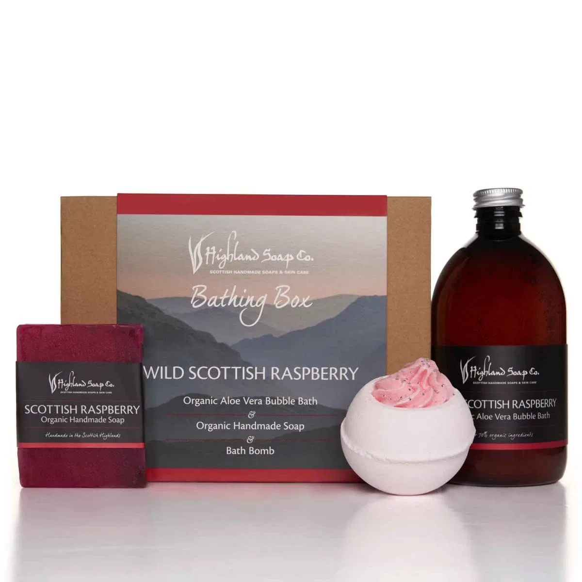 Подарочный набор для ванны The Highland Soap Company Wild Scottish Raspberry Highland Soap Co