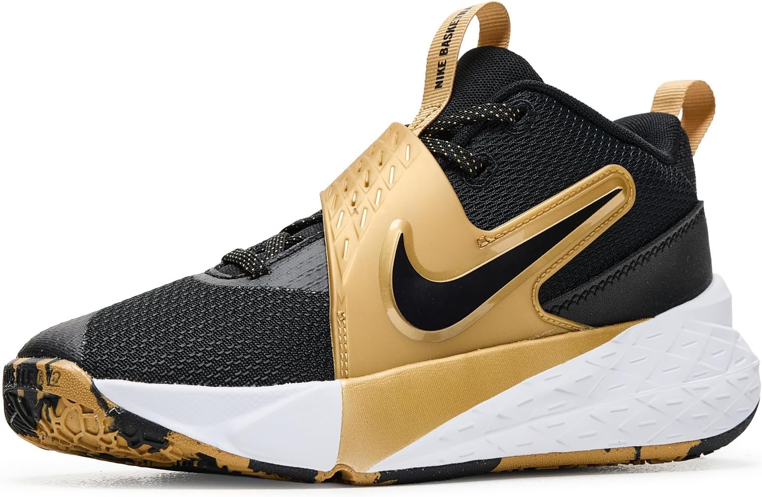 

Кроссовки Nike Kids Team Hustle D 12, цвет Black/Black/Metallic Gold/White