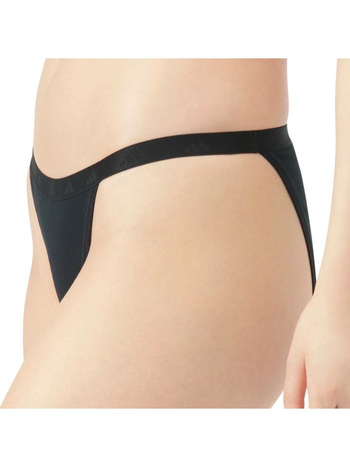 Adidas Трусы Slip 3er Pack in Schwarz — фото 4