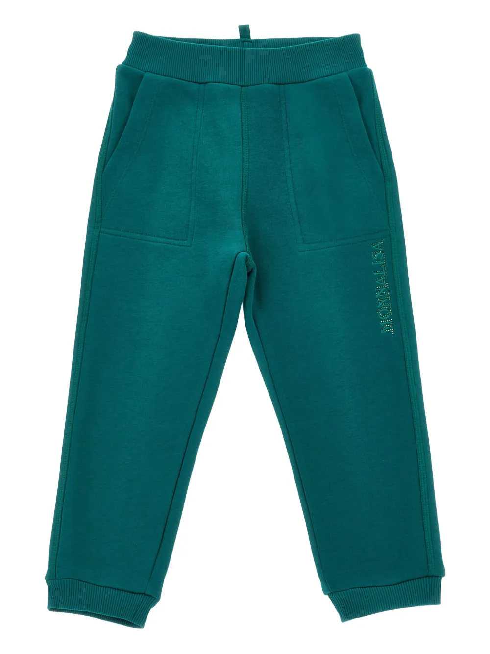 

Спортивные брюки со вставками в рубчик Monnalisa, зеленый