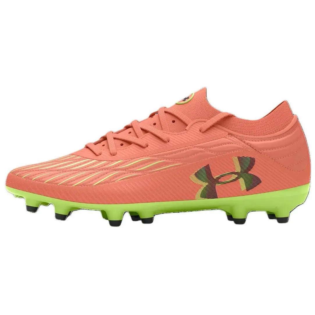 

Футбольные бутсы мужские низкие оранжевые/зеленые Under Armour