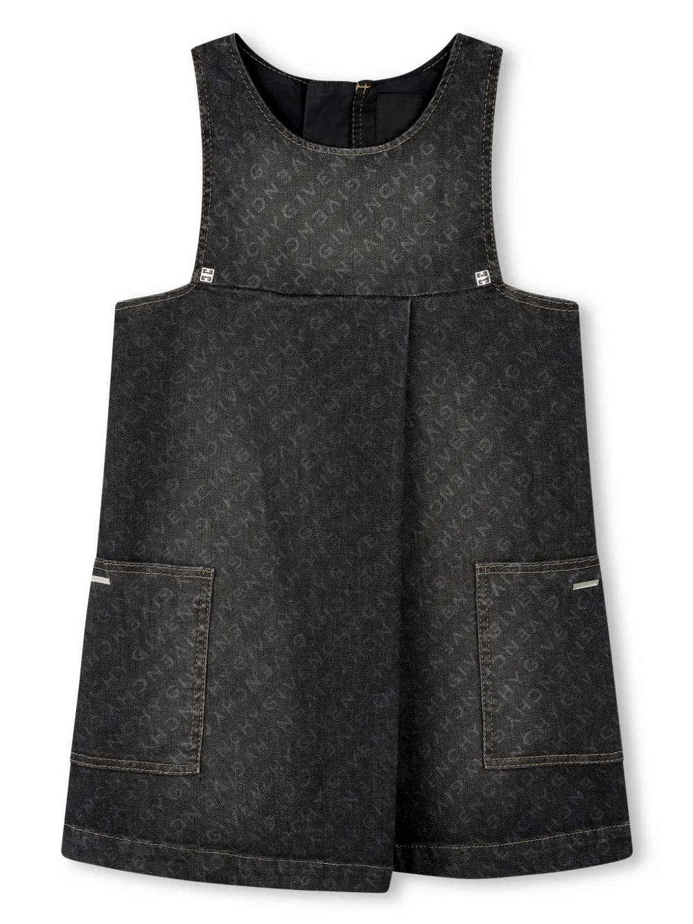 

Джинсовое платье с логотипом Givenchy Kids, черный