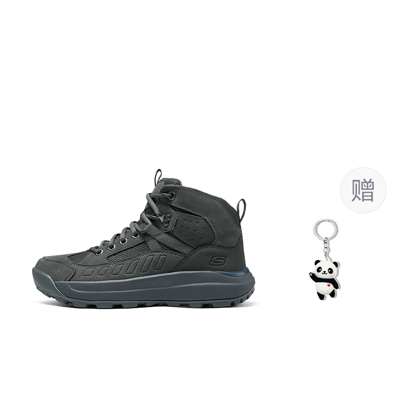 

Высокие кеды мужские серые Skechers, Charcoal серый+Giveaway (Panda Charm)