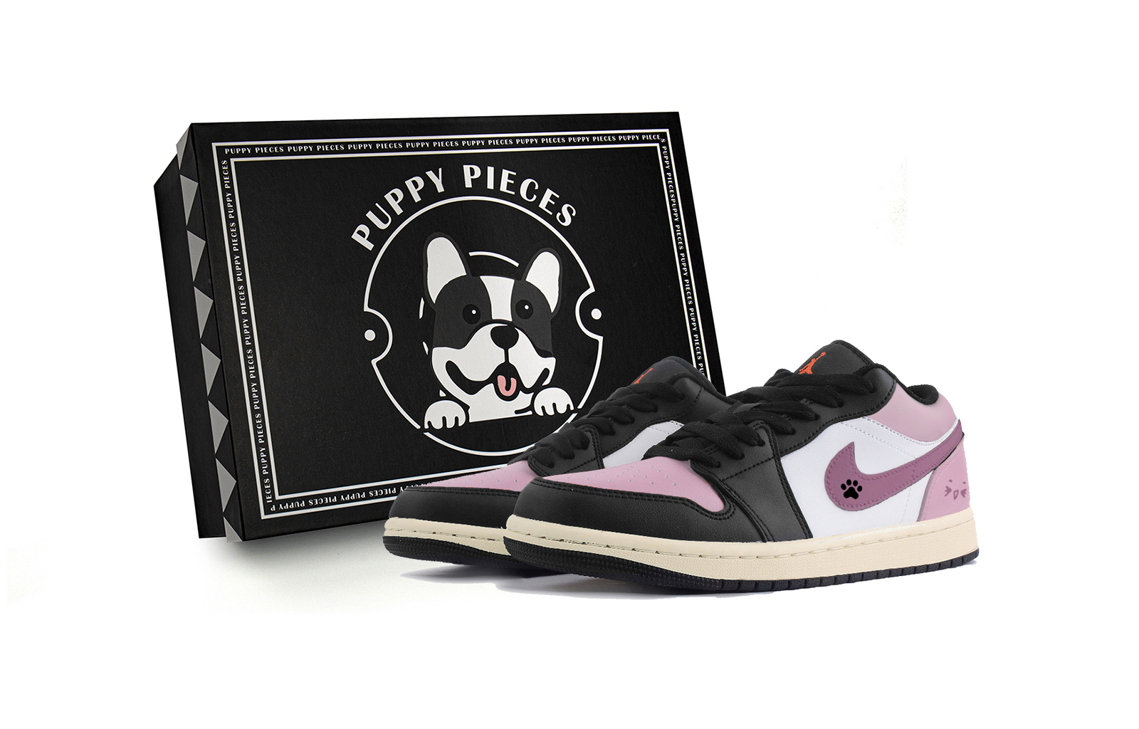 

Jordan Кроссовки Air 1 Special в коробке, для пары, носки для ног, повседневные низкие винтажные баскетбольные кроссовки унисекс, черный с розовым