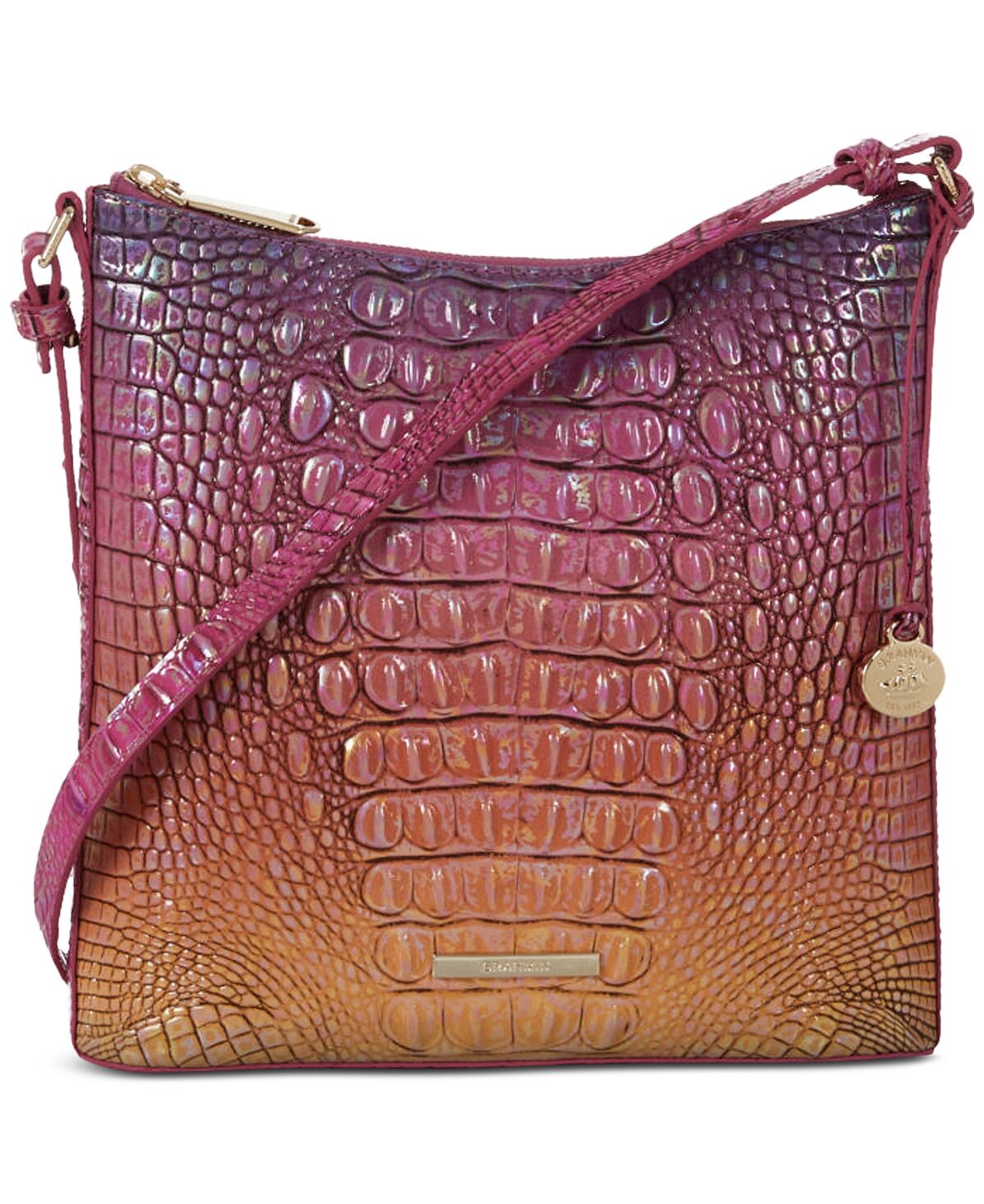 

Кожаное плечо через плечо Katie Melbourne с тиснением Brahmin