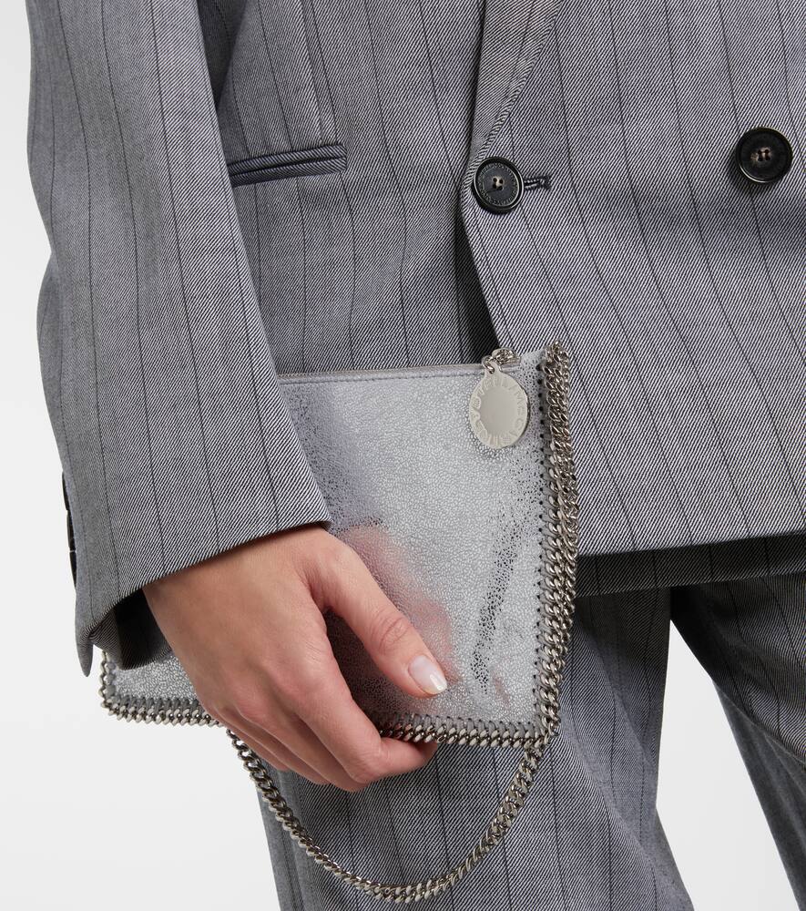 Фалабелла миниатюрная металлическая сумка через плечо Stella McCartney, Silver — фото 2