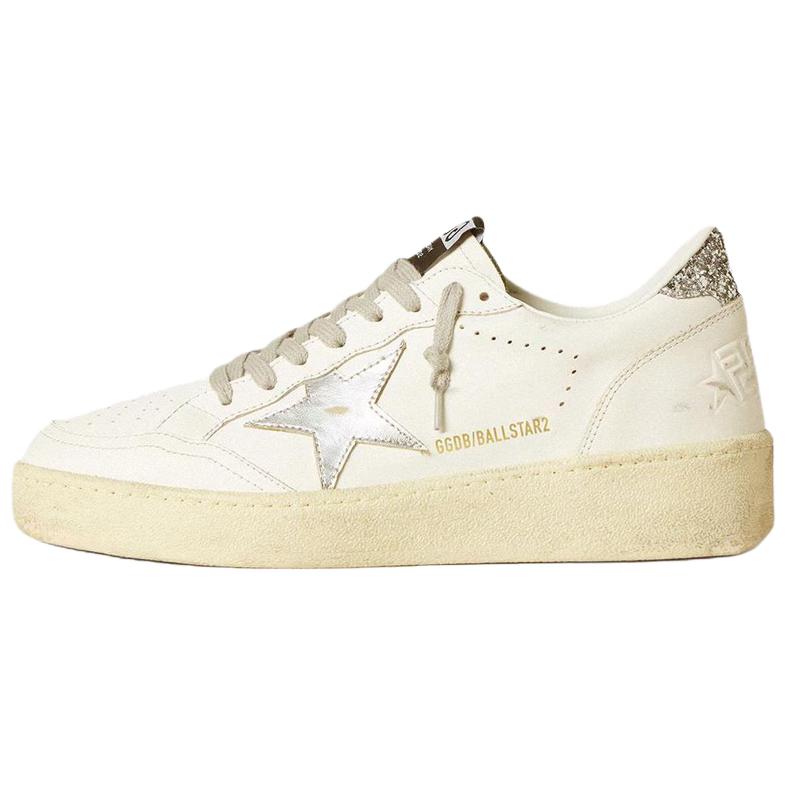 Golden Goose Кроссовки Ball Star 2 Deluxe White Silver Womens