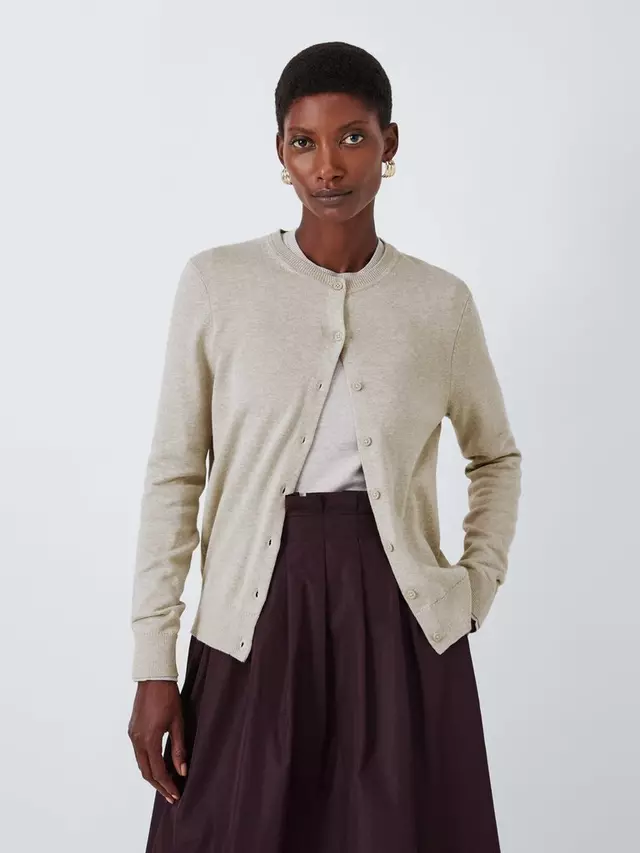 

Кардиган John Lewis Crew Neck Cotton, цвет toast