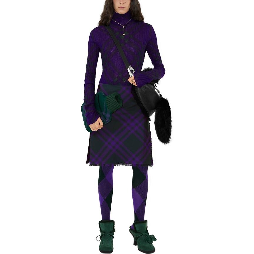 Юбка Burberry, женская, фиолетовый — фото 2