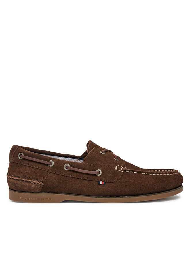 

Туфли на плоской подошве Tommy Hilfiger Th Boat Shoe Core Suede FM0FM05387, коричневый